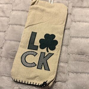 Beige Luck Themed kitchen towel set with Shamrock